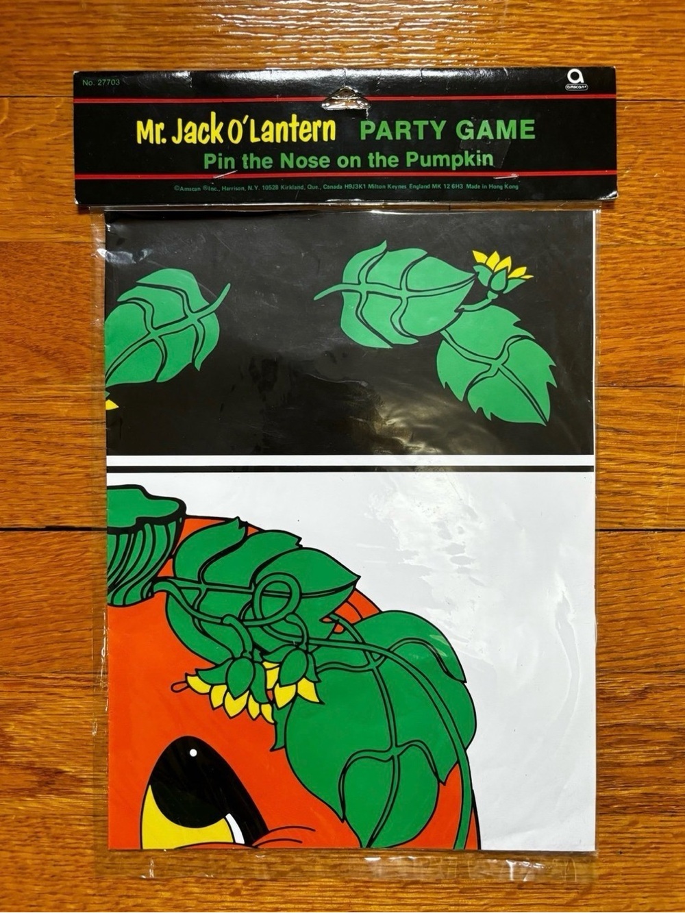 Vintage Mr. Jack O’Lantern Halloween Party Game (Pin the Nose on the Pumpkin)